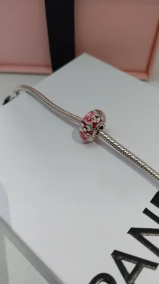 Charm Pandora Cristal Murano Flores.