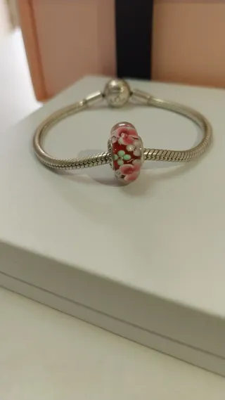 Charm Pandora Cristal Murano Flores.