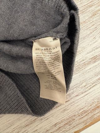 Maglione Burberry Lana Merino Grigio Taglia S