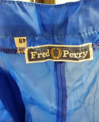 Fred Perry Pantaloni Impermeabili Vintage Blu