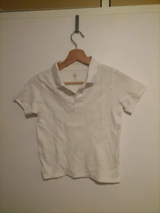 Polo blanco niño Talla 7-8