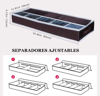 Zapatero Organizador Plegable Marrón (2 unidades)