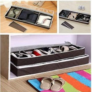 Zapatero Organizador Plegable Marrón (2 unidades)