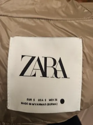 Piumino Zara beige scuro taglia S