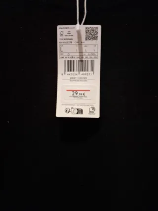 Jersey Mango bicolor negro y blanco