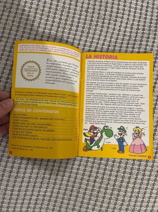 Super Mario World SNES PAL Manual y Cartucho