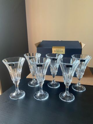 Set 6 Bicchieri Crystalite Bohemia Wellington