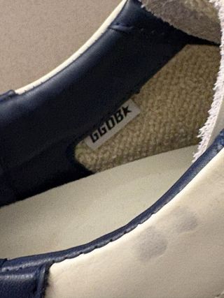 Golden Goose Superstar bianche e blu