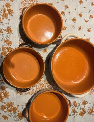 Set 3 ciotole in terracotta decorate