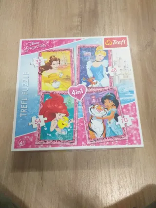 Puzzle 4 en 1 Princesas Disney Trefl