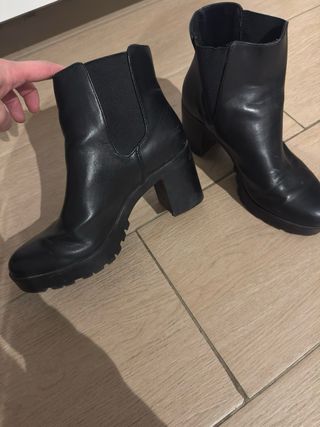 Botines negros tacón plataforma