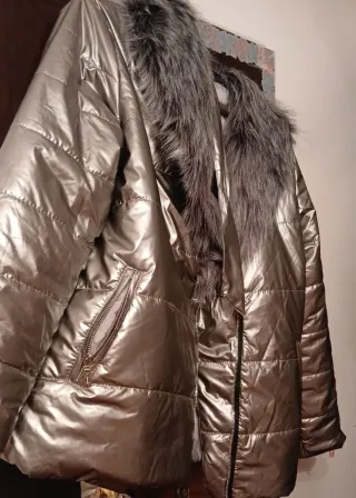 Cazadora plateada mujer