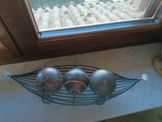 Set 3 sfere decorative in legno