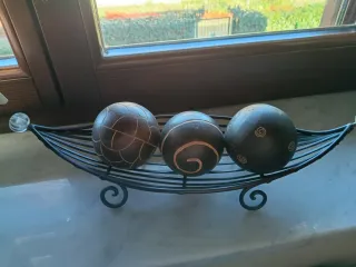 Set 3 sfere decorative in legno
