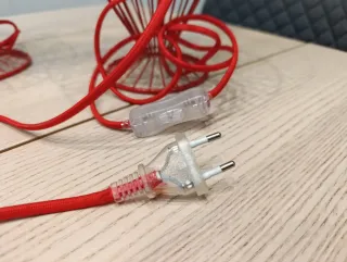 Lámparas de mesa rojas estilo Tosel (2 unidades)