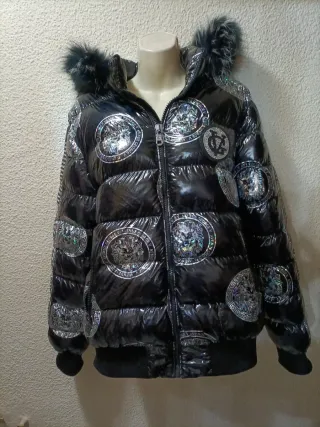 Plumífero George V Avenue Negro y Plateado