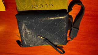 Bolso bandolera Gucci azul 32x24