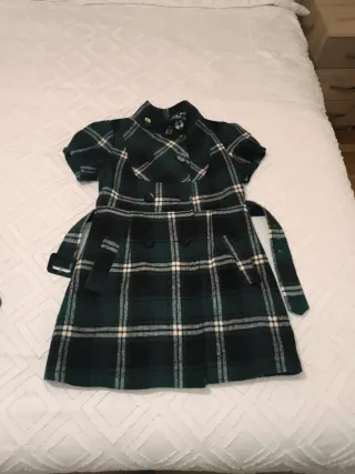Abrigo/Vestido paño verde Talla 40/S
