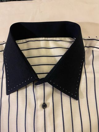 Camicia uomo con collo trapuntato tg 43