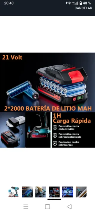 Taladro Percutor Inalámbrico 21V