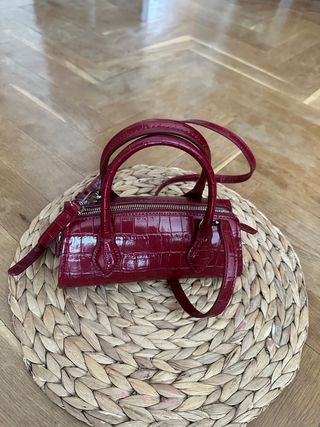 Bolso Parfois Rojo Cocodrilo