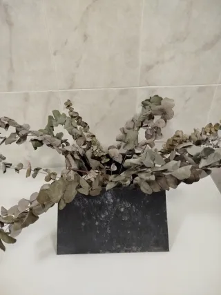 Maceta metálica negra/marrón