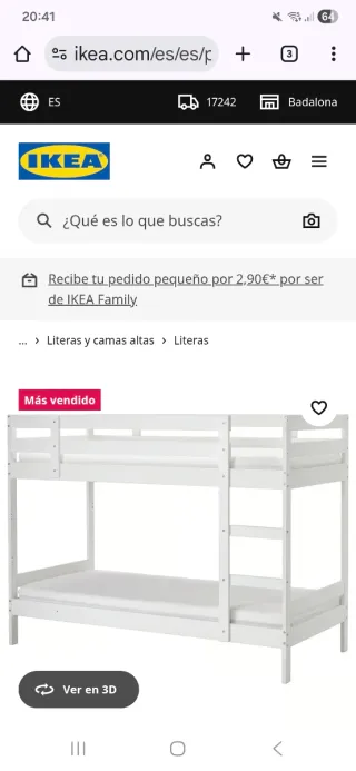 Literas IKEA blancas de madera