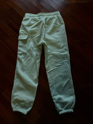 Pantaloni tuta cargo verde chiaro