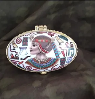 Caja Porcelana Egipcia Decorada