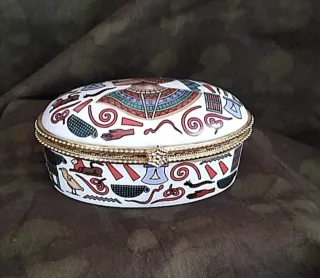 Caja Porcelana Egipcia Decorada
