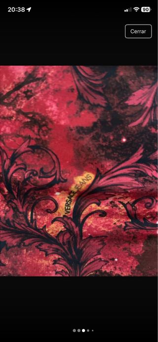 Vestido estampado naranja y rojo