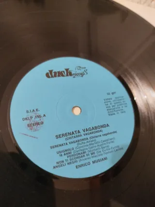 Disco Vinile Enrico Musiani Serenata Vagabonda