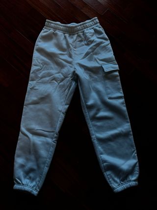 Pantaloni tuta cargo azzurri