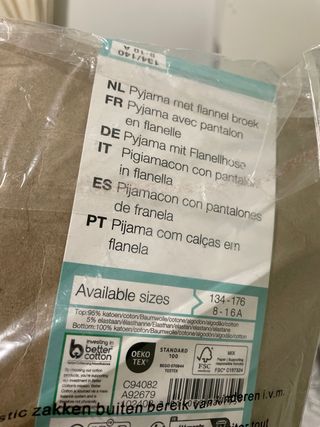 Pijama Zeeman chica M/38/10