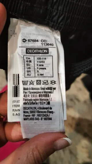 Pantalón fino de nieve plastificado