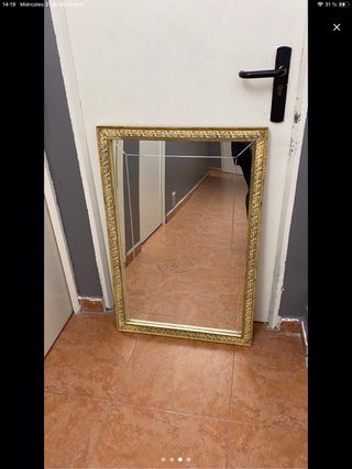 Espejo Marco Dorado