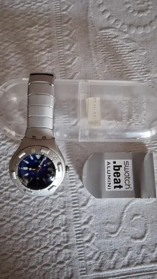 Swatch Beat Allumini Orologio Argento Blu