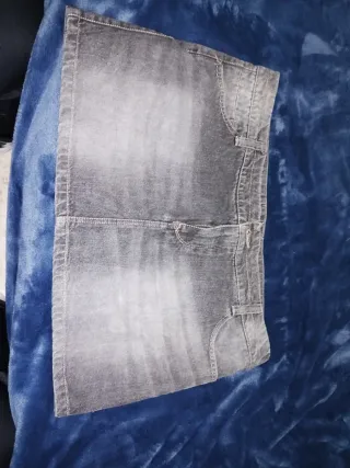 Minifalda vaquera gris