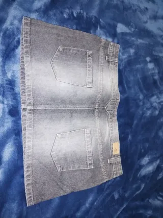 Minifalda vaquera gris