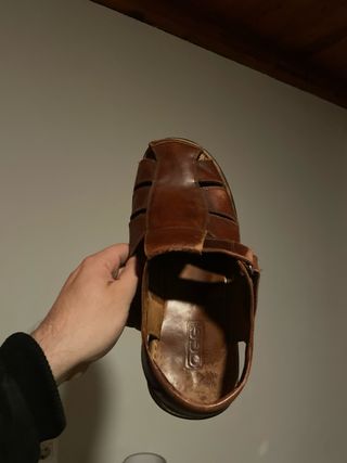 Sandalias de cuero para hombre NEGOCIABLE