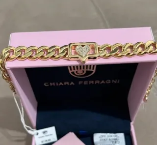 Bracciale Chiara Ferragni cuore strass oro