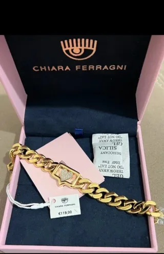 Bracciale Chiara Ferragni cuore strass oro