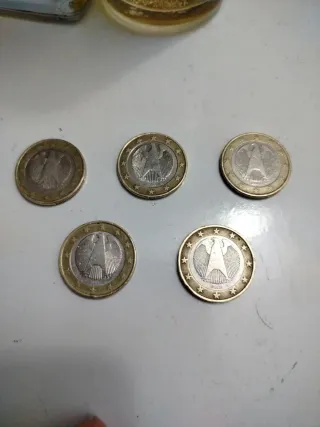 Lotto di 7 monete da 1€ Germania 2002