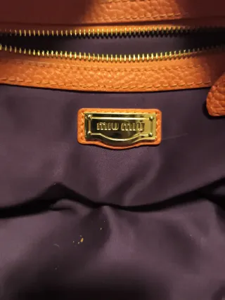 Borsa Miu Miu in pelle arancione