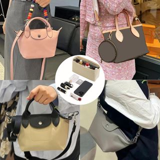 ORGANIZADOR PARA BOLSO EN FIELTRO COLOR BEIGE