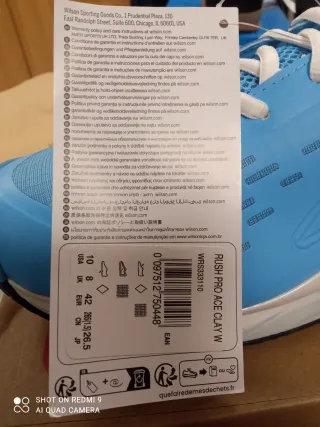 Zapatillas Wilson Azul y Blanco