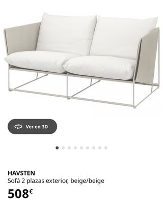 Sofá 2 plazas exterior HAVSTEN beige