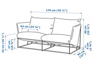 Sofá 2 plazas exterior HAVSTEN beige