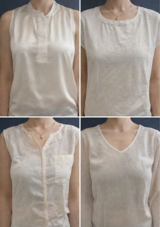 Lote 4 Camisetas Algodón y Seda