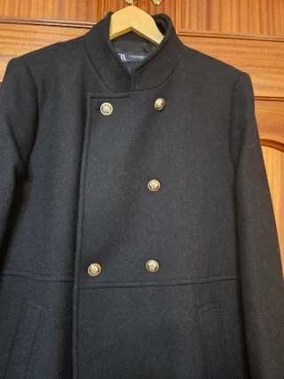 Abrigo Negro Zara Talla XXL